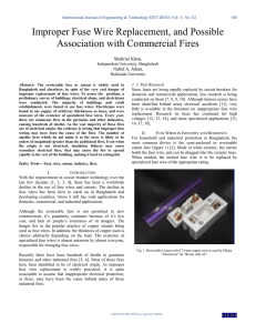 Improper Fuse Wire Replacement, and Possible Association