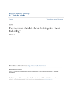 Development of nickel silicide for integrated circuit technology