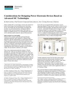 Considerations for Designing Power Electronic Devices Based on