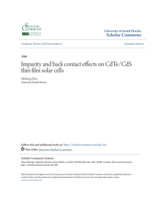 Impurity and back contact effects on CdTe/CdS thin film solar cells