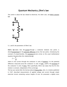 Quantum Mechanics_Ohm`s law