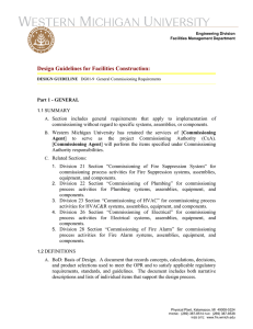 Commissioning specifications - Western Michigan University