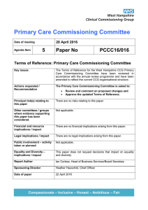 Primary Care Commissioning Committee