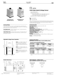 CS series voltage sensor catalog page