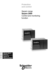 Protection and control Sepam range Sepam 2000 Control and