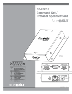 BlueBOLT BB-RS232 Command Set