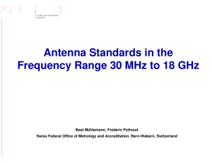 Antenna Standards in the Frequency Range 30 MHz to 18 GHz