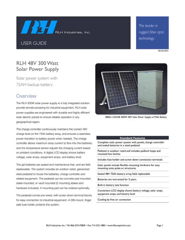 Solar Power Supply - Rlh Industries, Inc.