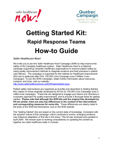 Rapid Response Teams - Canadian Patient Safety Institute