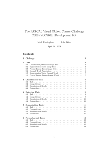 PDF documentation - PASCAL VOC Challenge performance