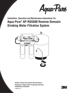 Aqua-Pure® AP-RO5500 Reverse Osmosis Drinking Water Filtration