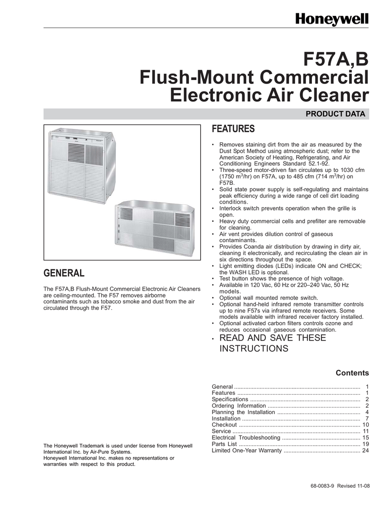 F57a1044 Air Cleaner Manual