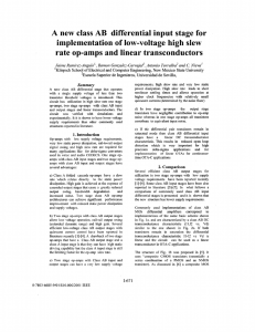 A new class AB differential input stage for implementation of low