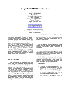 Design of a 60W MOS Power Amplifier
