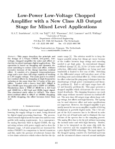 Low-Power Low-Voltage Chopped Amplifier with a New Class AB