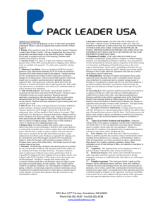 Terms - Pack Leader USA