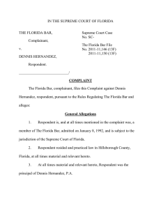 Formal Complaint - The Florida Bar