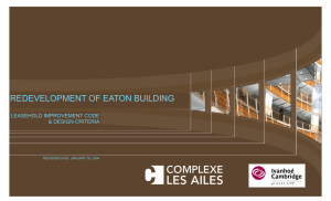 REDEVELOPMENT OF EATON BUILDING