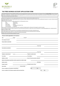 tax free savings account application form