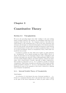 Constitutive Theory