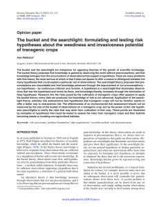 The bucket and the searchlight: formulating and testing risk