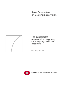 The standardised approach for measuring counterparty credit risk