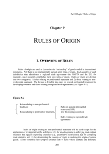 RULES OF ORIGIN