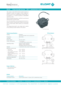RCJ01 Flush-mounted receiver 230 V – potential