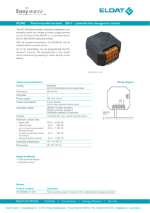 RCJ06 Flush-mounted receiver 230 V – potential