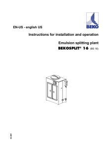 bekosplit 16 - BEKO TECHNOLOGIES Corporation