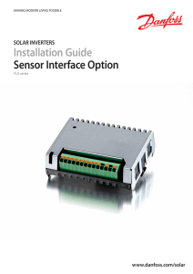 Installation Guide Sensor Interface Option