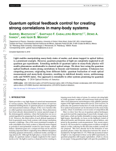 Quantum optical feedback control for creating strong