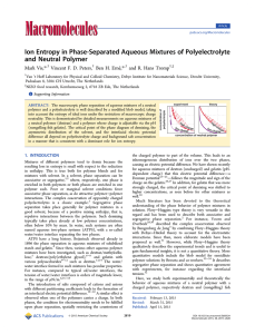 Ion Entropy in Phase-Separated Aqueous Mixtures of Polyelectrolyte