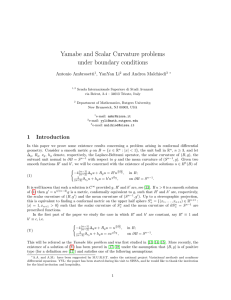 Yamabe and Scalar Curvature problems under boundary conditions
