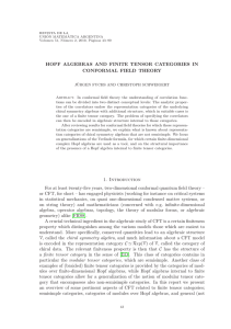 HOPF ALGEBRAS AND FINITE TENSOR CATEGORIES IN