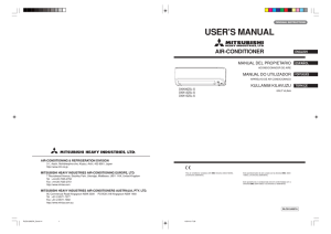 user`s manual - Mitsubishi Heavy Industries