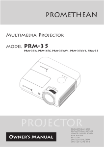 PRM-35 Owner`s Manual