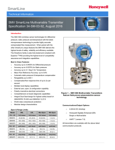 SMV 800 SmartLine Multivariable Transmitter Specification, 34