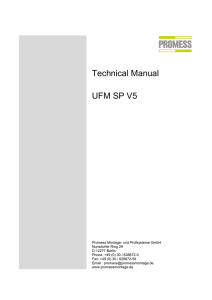 Technical Manual UFM SP V5