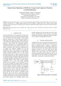 Stand Alone Operation of SEIG by Using Fixed Capacitor Thyristor