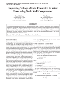 Improving Voltage of Grid connected to Wind Farm