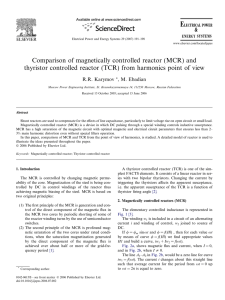 and thyristor controlled reactor (TCR) from harmonics