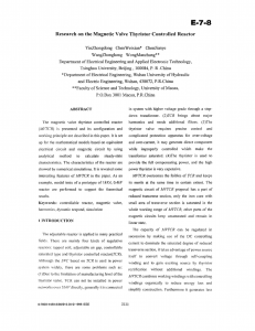 Research On The Magnetic Valve Thyristor Controlled Reactor