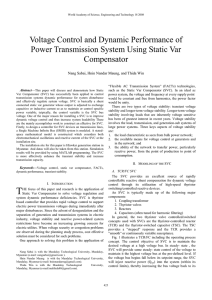 Voltage Control and Dynamic Performance of Power Transmission