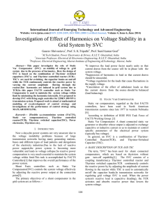 Investigation of Effect of Harmonics on Voltage Stability in a