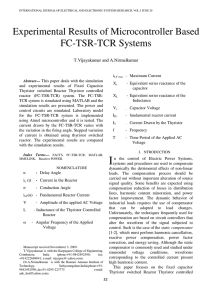 Experimental Results of Microcontroller Based FC-TSR