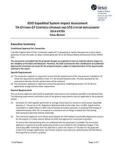 IESO Expedited System Impact Assessment