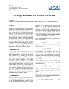 Our Large Moon Does Not Stabilize Earth`s Axis