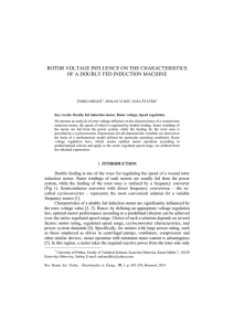 rotor voltage influence on the characteristics of a doubly fed