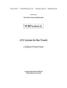 avl systems for bus transit - Transportation Research Board